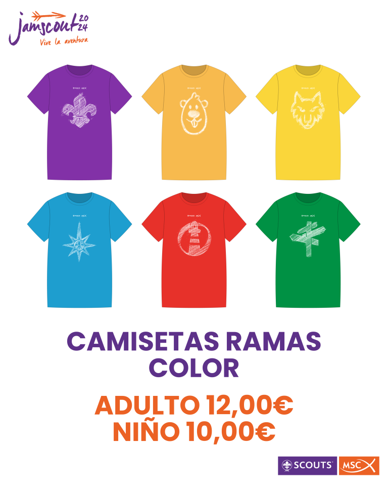 Camisetas ramas color